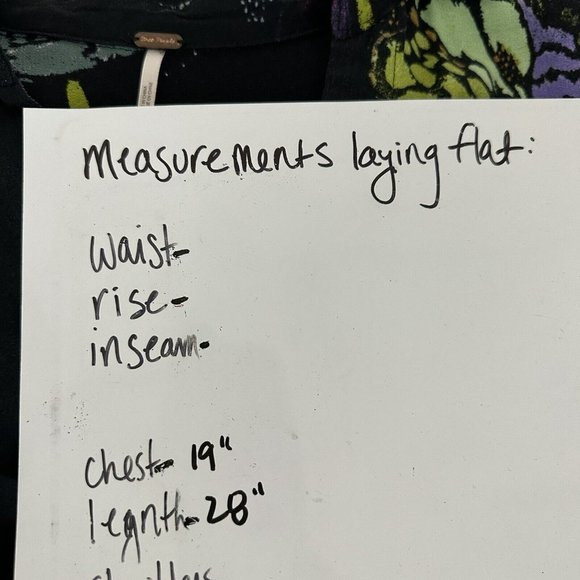 Free People Boho Womens Field Of Butterflies Tunic Top Long Sleeve Hi Low Sz XS - Picture 6 of 12